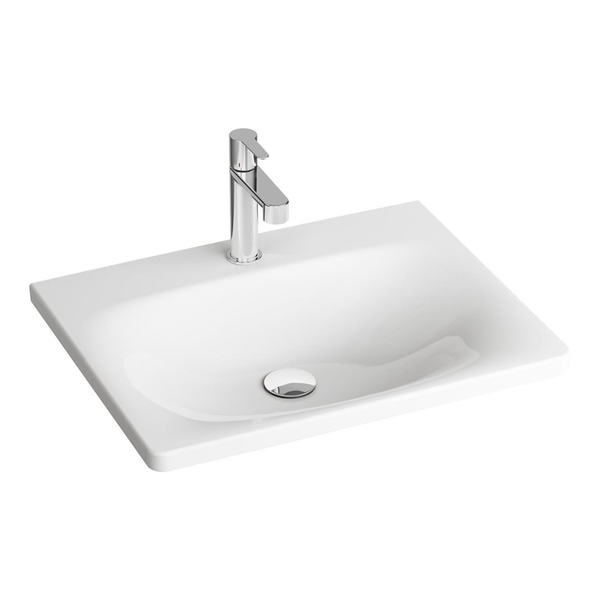 Ravak XJX01260000 - Lavabo empotrado BALANCE 60 x 46,5 cm cerámica/blanco