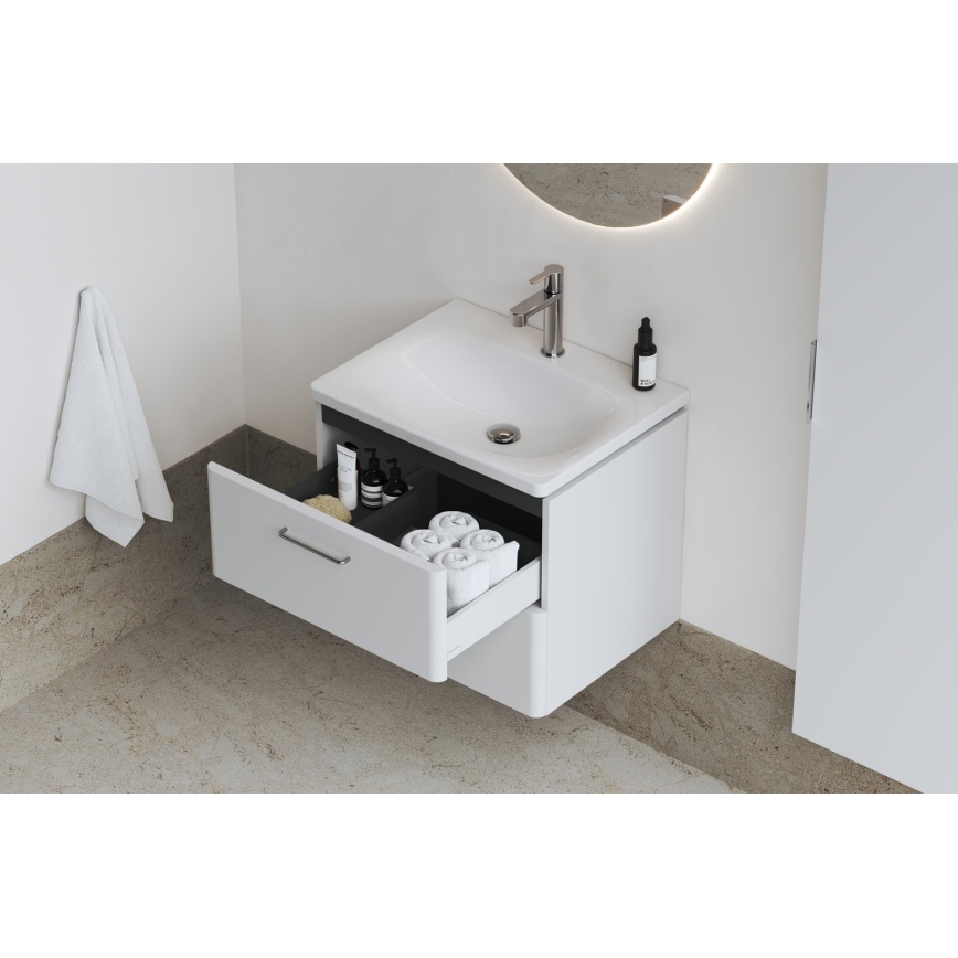 Ravak XJX01260000 - Lavabo empotrado BALANCE 60 x 46,5 cm cerámica/blanco