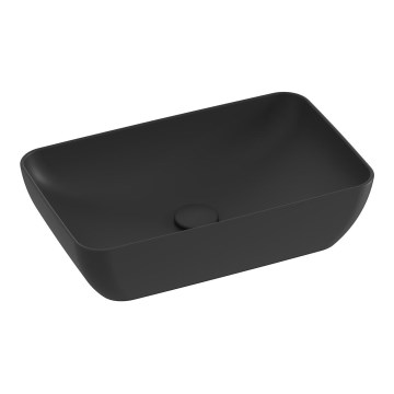 Ravak XJX0D150000 - Lavabo sobre encimera CERAMIC SLIM 50x31 cm cerámica/negro