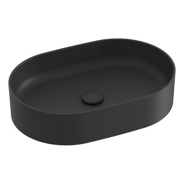 Ravak XJX0D155000 - Lavabo sobre encimera CERAMIC SLIM 55x37 cm cerámica/negro
