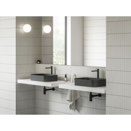 Ravak XJX0D155001 - Lavabo sobre encimera CERAMIC SLIM 55x37 cm cerámica/negro