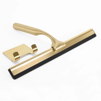REA-72069 - Limpiacristales con soporte acabado dorado cepillado
