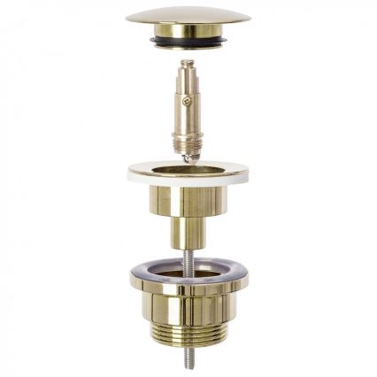 REA-A2360 - Desagüe para lavabo CLICK-CLACK, diámetro 6,4 cm, dorado