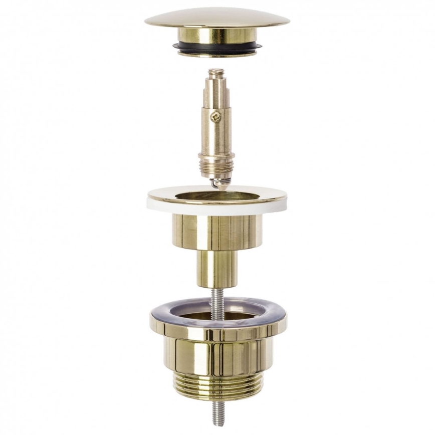 REA-A2360 - Desagüe para lavabo CLICK-CLACK, diámetro 6,4 cm, dorado