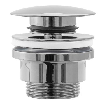 REA-A5217 - Desagüe CLICK-CLACK para lavabo, diámetro 6,4 cm, cromo brillante