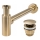 REA-A8586 - Sifón para lavabo con desagüe CLICK-CLACK Ø 6,4 cm, oro cepillado
