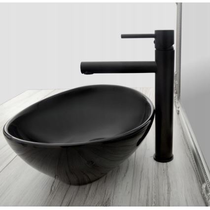 REA-B0229 - Grifo de lavabo TESS 31,5 cm negro