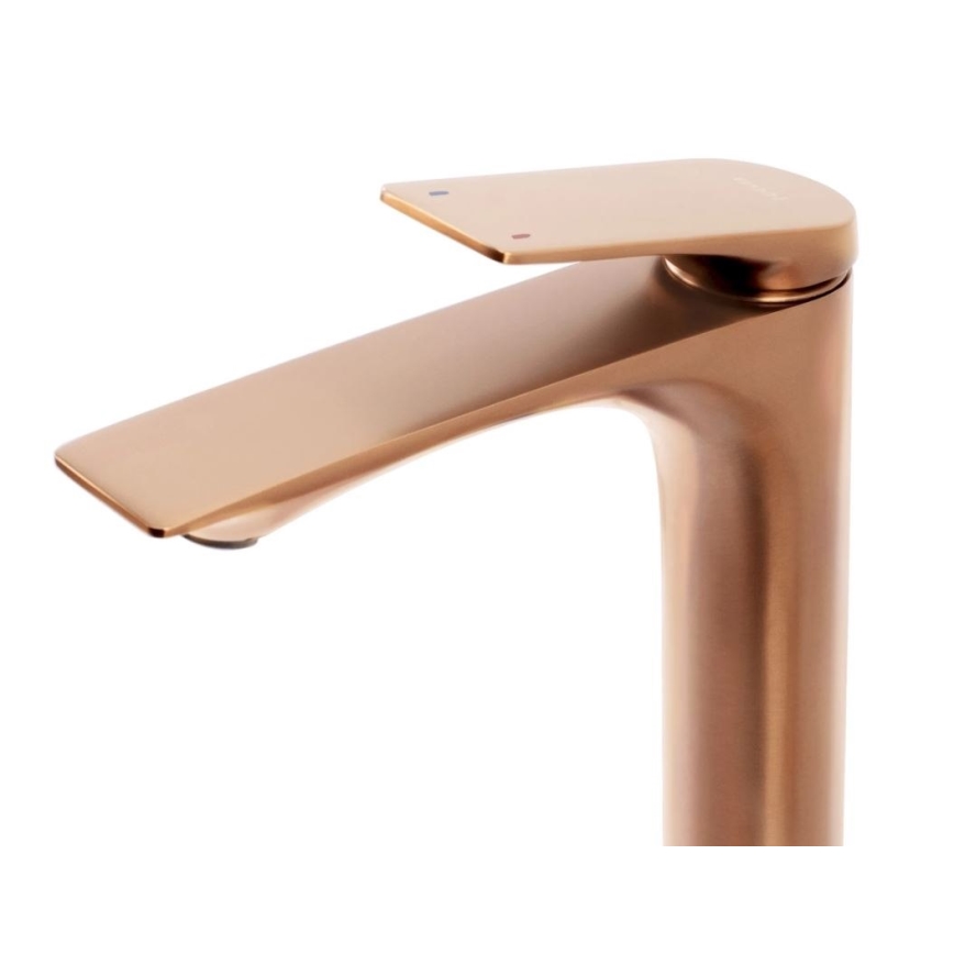 REA-B0493 - Grifo monomando para lavabo AVALON 30 cm acabado en cobre cepillado