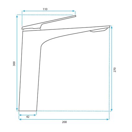 REA-B0493 - Grifo monomando para lavabo AVALON 30 cm acabado en cobre cepillado