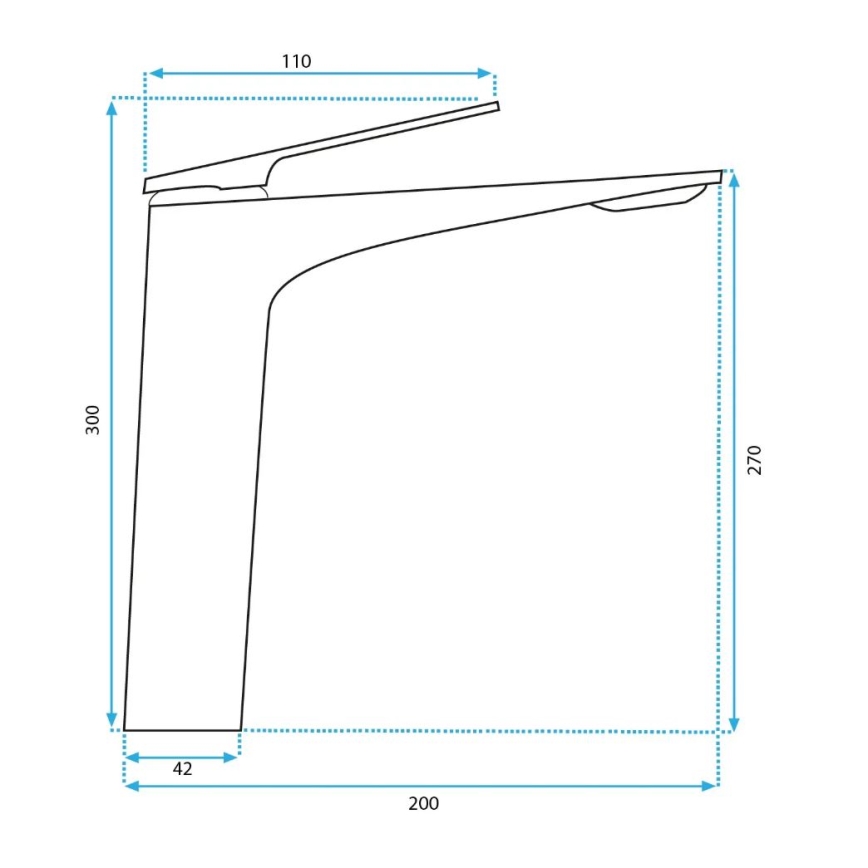 REA-B0493 - Grifo monomando para lavabo AVALON 30 cm acabado en cobre cepillado