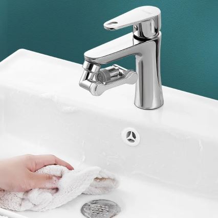 REA-B0660 - Adaptador giratorio para grifo de lavabo, cromo pulido