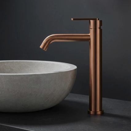 REA-B0971 - Grifo para lavabo ONTARIO 30 cm, cobre cepillado