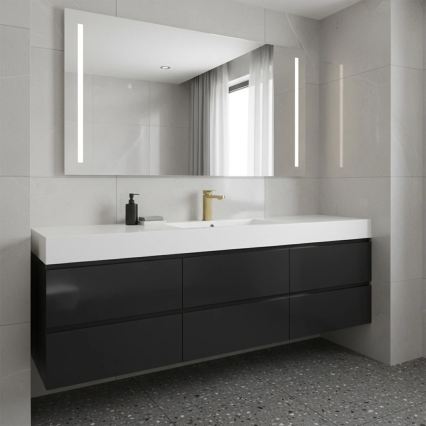 REA-B0976 - Grifo de lavabo ARLO 17 cm, acabado en oro cepillado