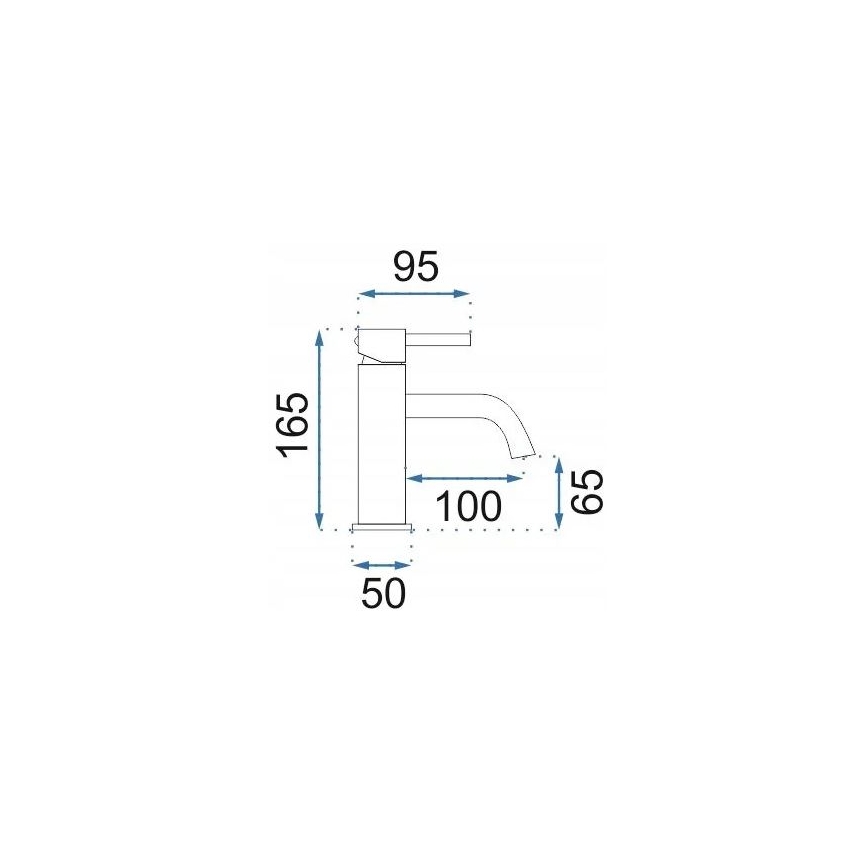 REA-B1112 - Grifo de lavabo LUNGO 16,5 cm en cobre cepillado