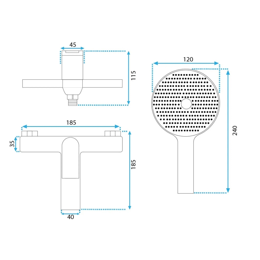 REA-B1129 - Conjunto para bañera AVALON dorado