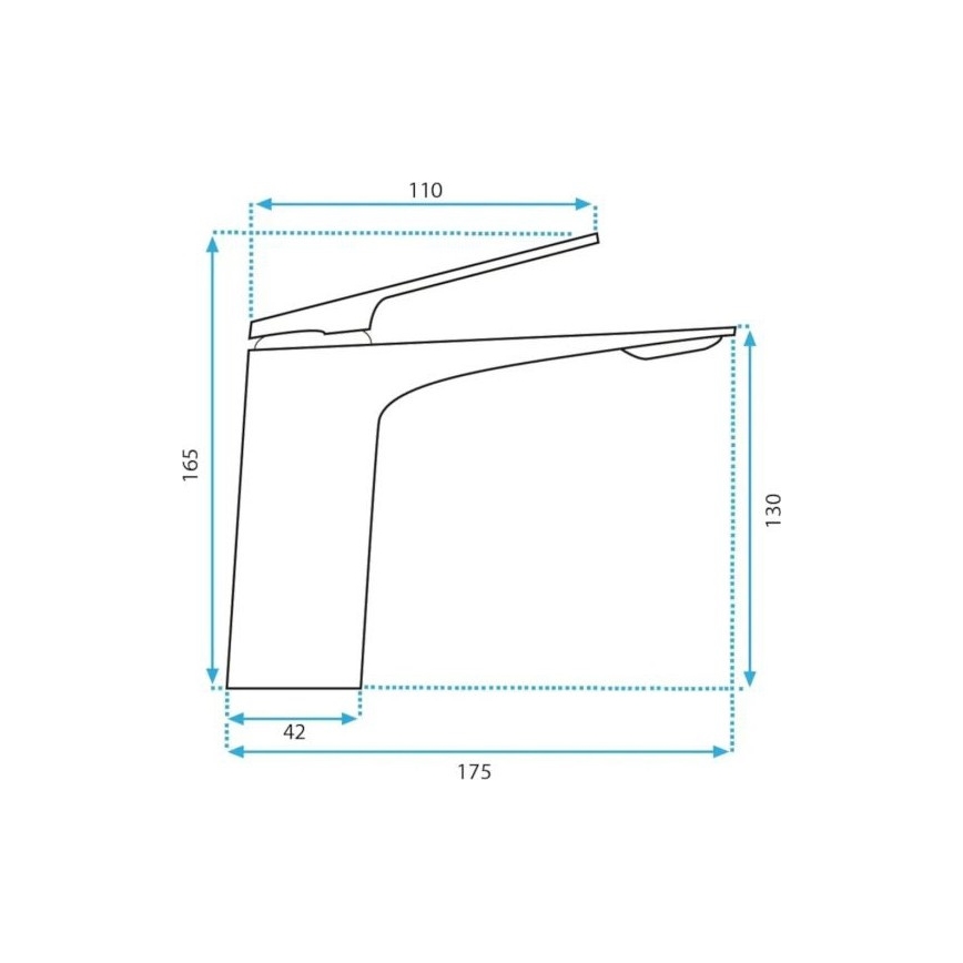 REA-B1178 - Grifo de lavabo AVALON 16,5 cm cromo brillante