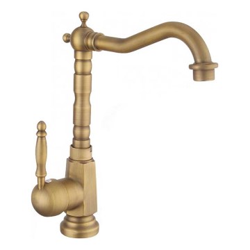 REA-B2150 - Grifo de lavabo BONA 28,5 cm, acabado en oro cepillado