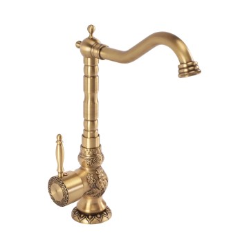 REA-B2500 - Grifo para lavabo VENICE 32 cm en acabado oro cepillado