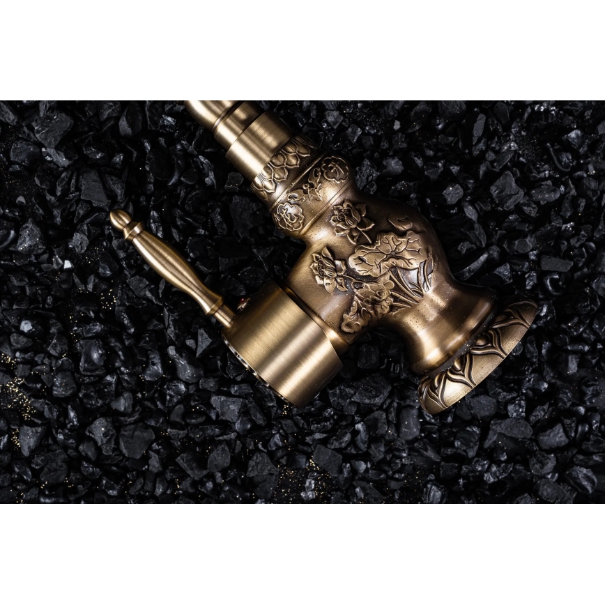 REA-B2500 - Grifo para lavabo VENICE 32 cm en acabado oro cepillado