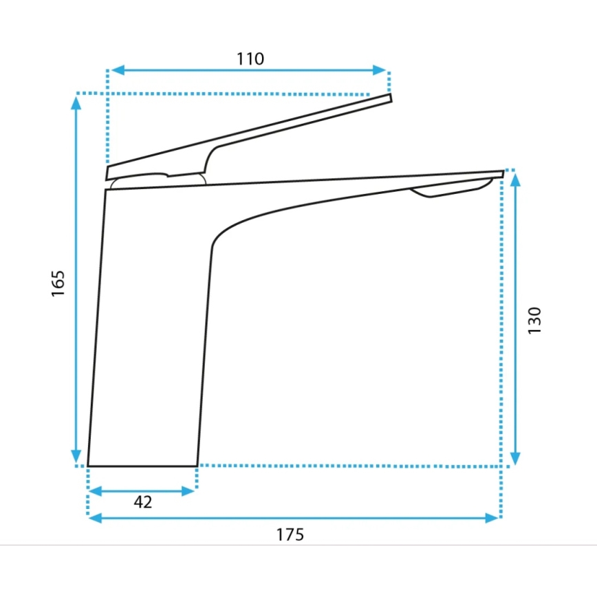REA-B2703 - Grifo de lavabo AVALON 16,5 cm, acabado oro cepillado