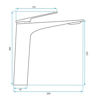 REA-B2705 - Grifo para lavabo AVALON 30 cm, acabado oro cepillado