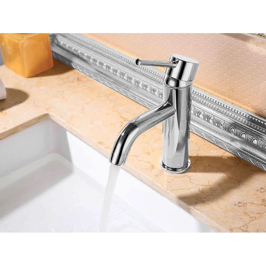 REA-B4101 - Grifo de lavabo LUNGO 16,5 cm, cromo brillante