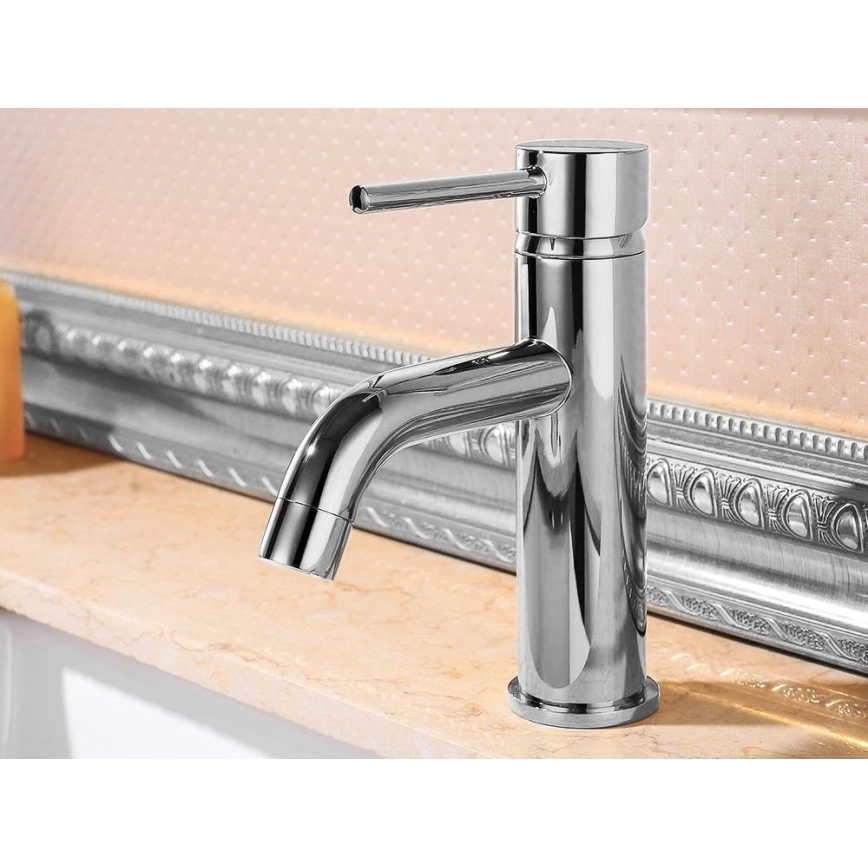 REA-B4101 - Grifo de lavabo LUNGO 16,5 cm, cromo brillante