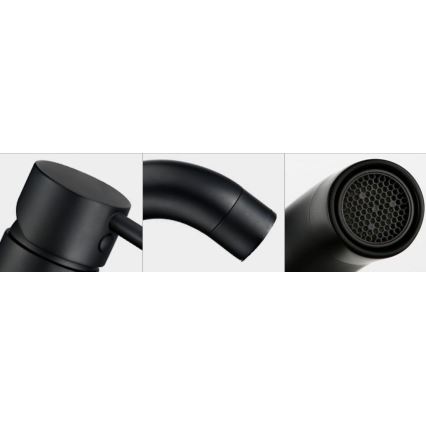 REA-B4102 - Grifo de lavabo LUNGO 16,5 cm negro