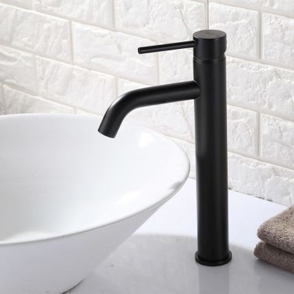 REA-B4103 - Grifo de lavabo LUNGO 28 cm negro