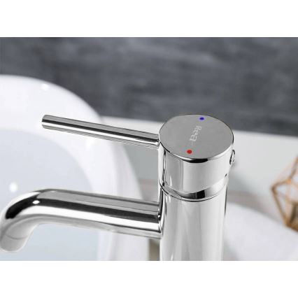 REA-B4104 - Grifo de lavabo LUNGO 28 cm, acabado cromado brillante