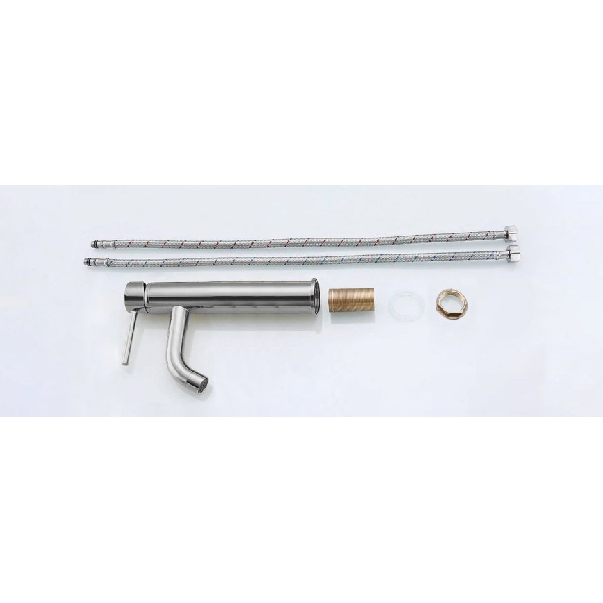 REA-B4104 - Grifo de lavabo LUNGO 28 cm, acabado cromado brillante