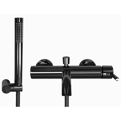 REA-B4422 - Set para bañera LUNGO negro brillante