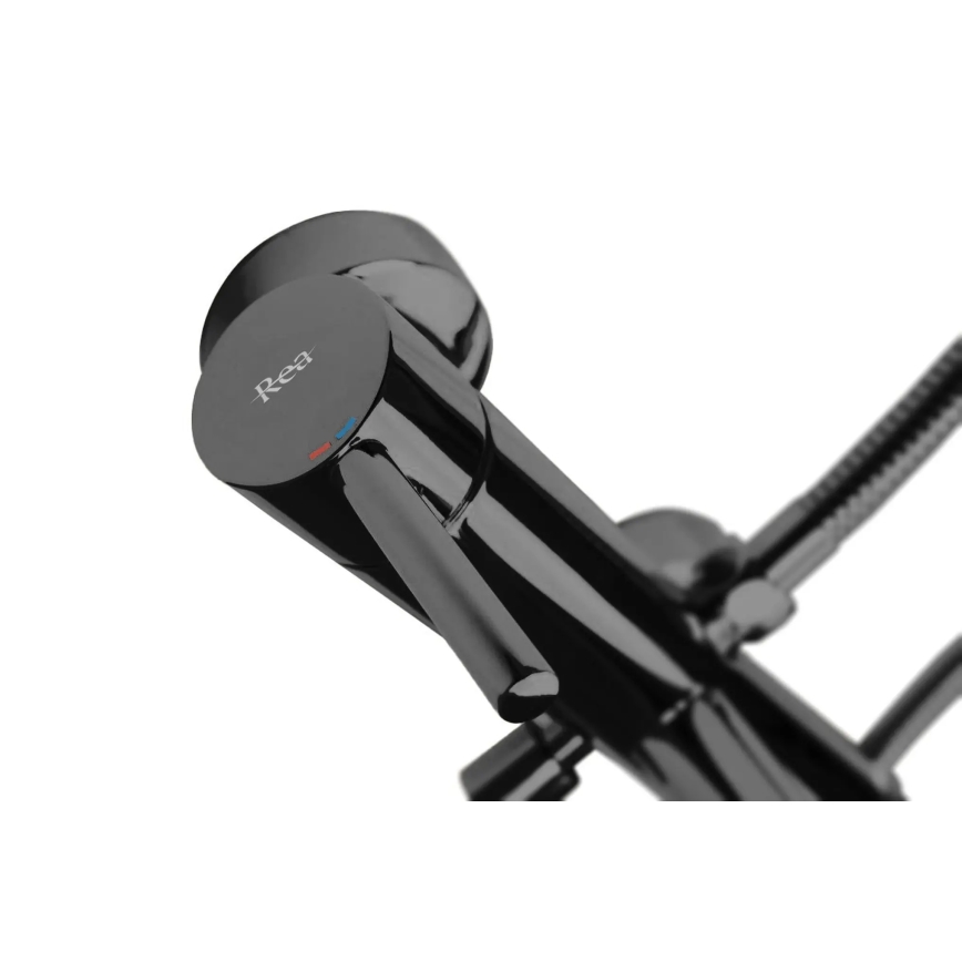 REA-B4422 - Set para bañera LUNGO negro brillante