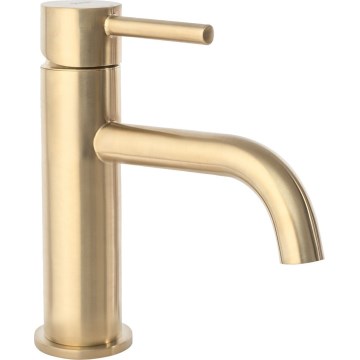 REA-B4527 - Grifo para lavabo LUNGO 16,5 cm, oro cepillado