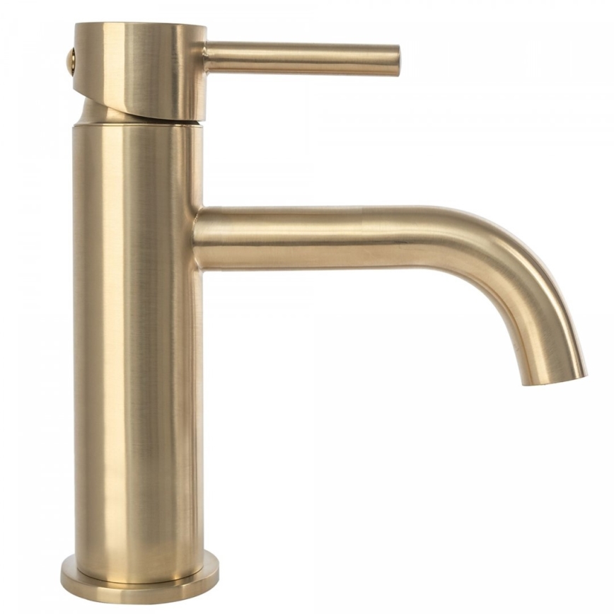 REA-B4527 - Grifo para lavabo LUNGO 16,5 cm, oro cepillado