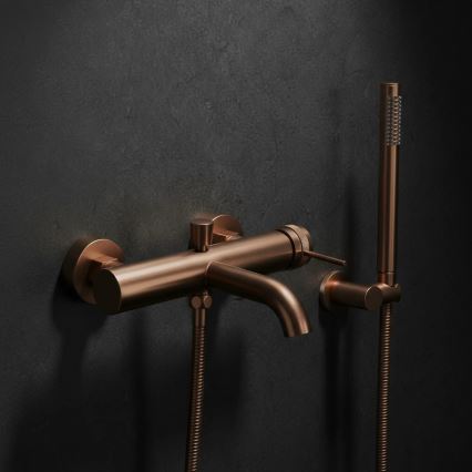 REA-B4567 - Juego de bañera LUNGO en cobre cepillado