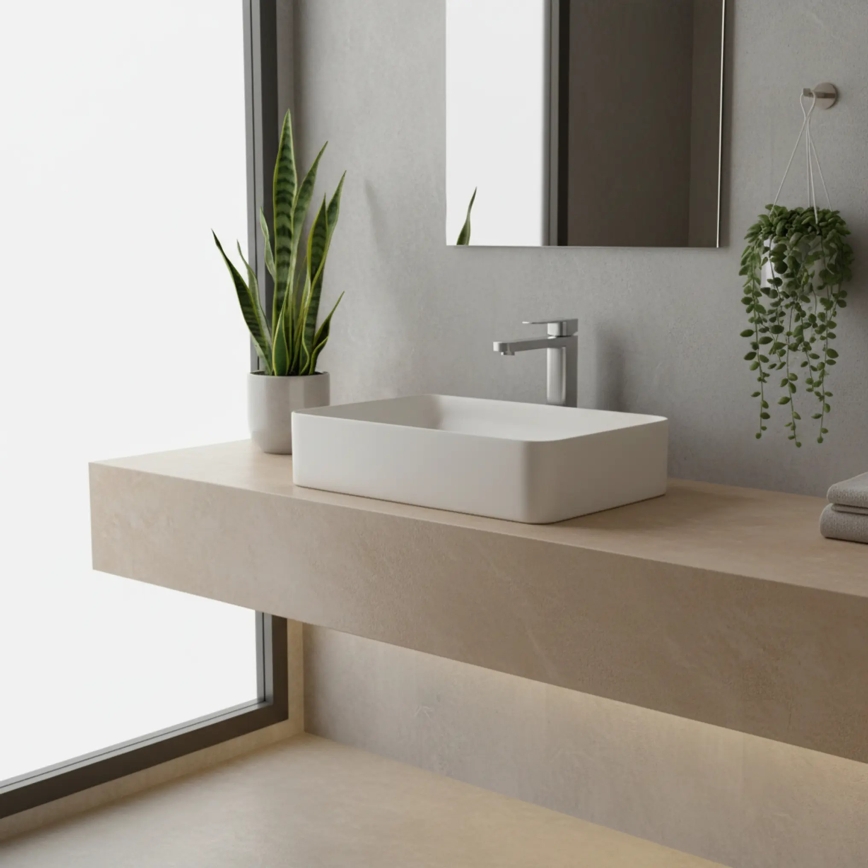 REA-B4588 - Grifo de lavabo ARLO 30 cm, acabado níquel