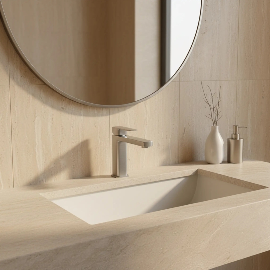 REA-B4589 - Grifo para lavabo ARLO 17 cm, acabado níquel