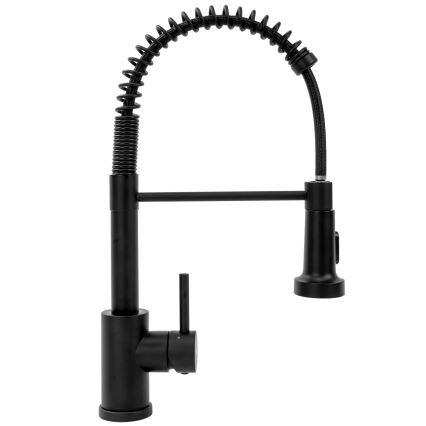 REA-B4820 - Grifo de fregadero COLIN con rociador extraíble 42,5 cm negro