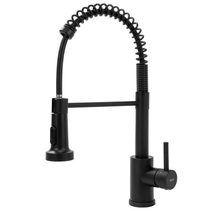 REA-B4820 - Grifo de fregadero COLIN con rociador extraíble 42,5 cm negro