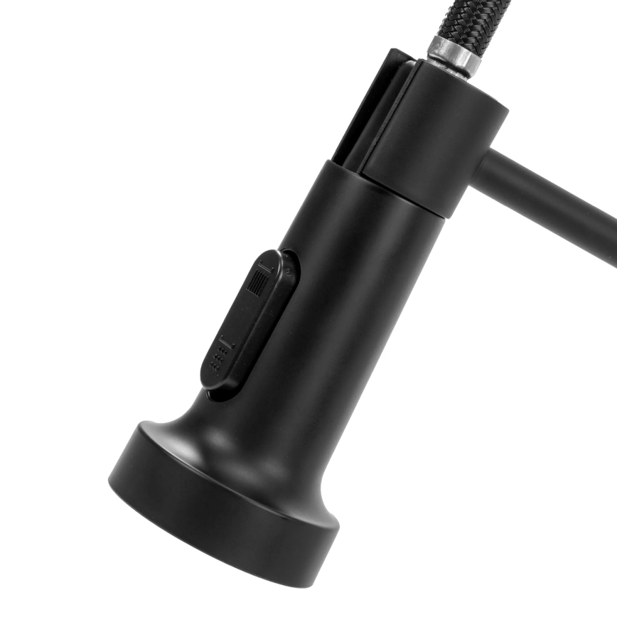 REA-B4820 - Grifo de fregadero COLIN con rociador extraíble 42,5 cm negro