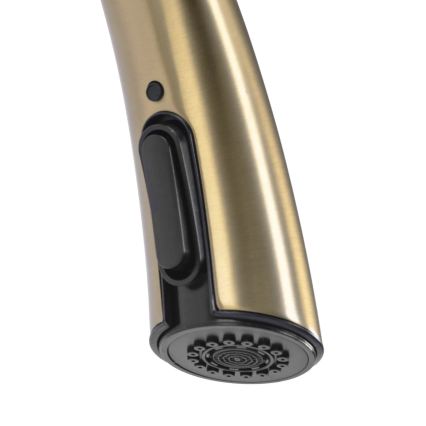 REA-B5312 - Grifo para fregadero con rociador extraíble ROSS 43 cm oro cepillado