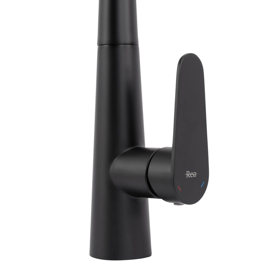 REA-B5313 - Grifo para fregadero con rociador extraíble ROSS 43 cm negro