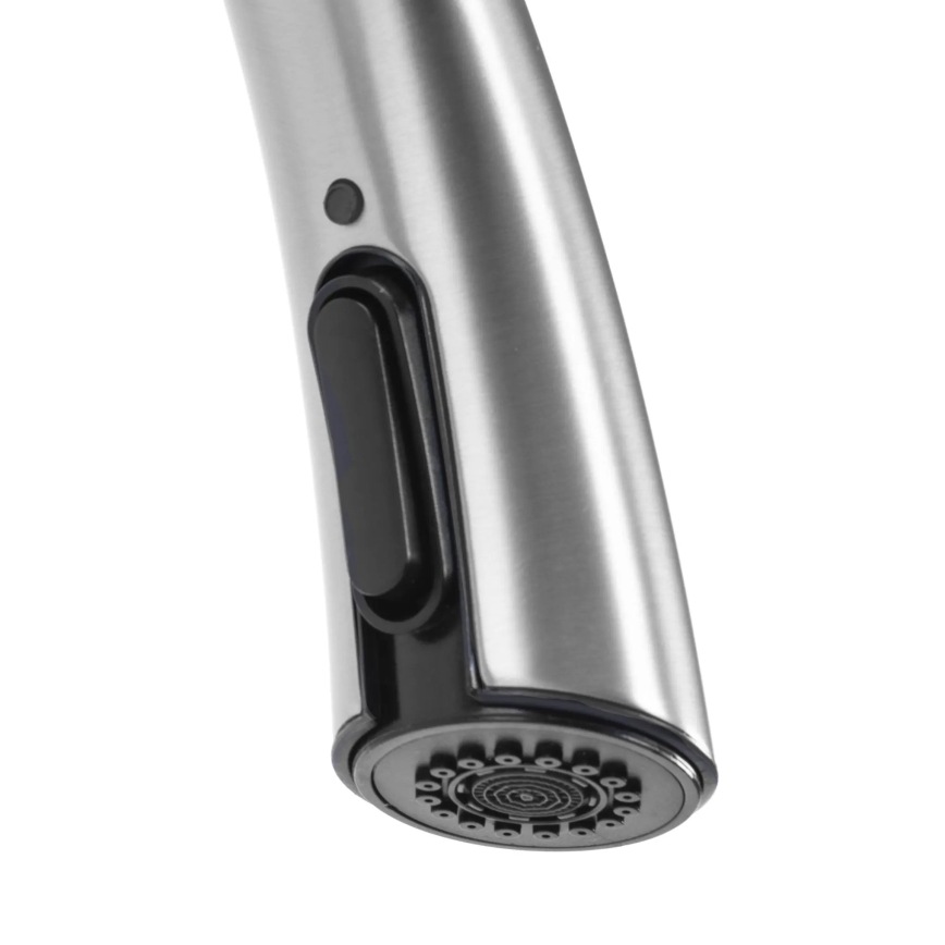 REA-B5314 - Grifo de fregadero con rociador extraíble ROSS 43 cm, níquel