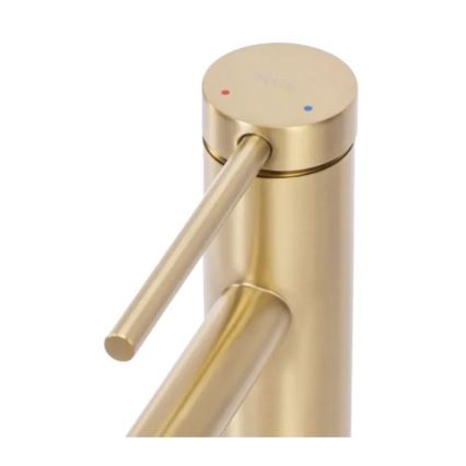 REA-B5319 - Grifo de lavabo FOSS 29,5 cm acabado oro cepillado