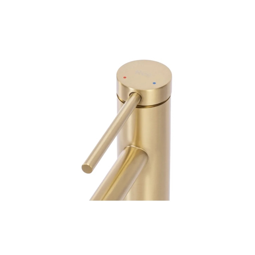 REA-B5319 - Grifo de lavabo FOSS 29,5 cm acabado oro cepillado