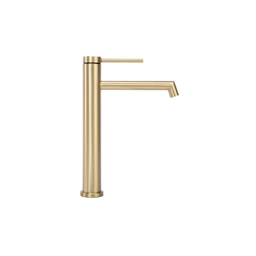 REA-B5319 - Grifo de lavabo FOSS 29,5 cm acabado oro cepillado