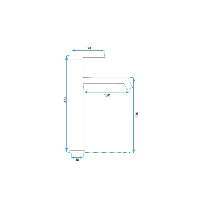 REA-B5320 - Grifo de lavabo FOSS de 29,5 cm, negro mate