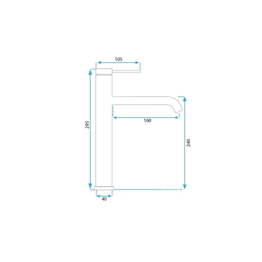 REA-B5325 - Grifo de lavabo CLIF 29,5 cm negro mate