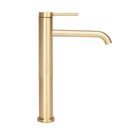 REA-B5329 - Grifo de lavabo CLIF 29,5 cm, acabado oro cepillado